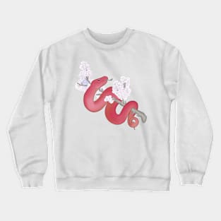 White Sakura Viper: Red Crewneck Sweatshirt